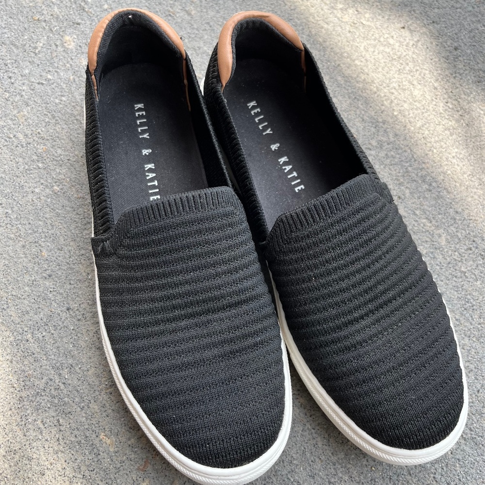 Kelly & Katie Estarr Slip-On Sneaker Black Knit Mesh